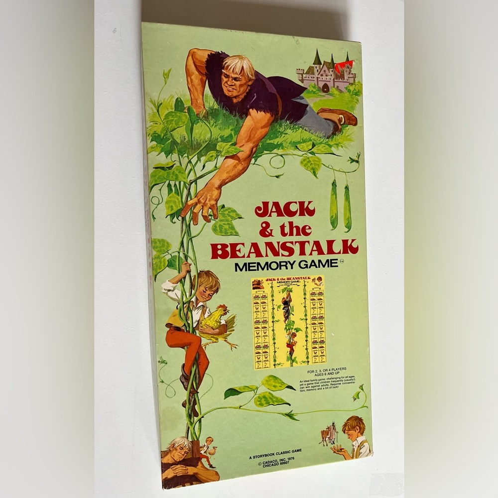 - Vintage Jack and the Beanstalk Game - Complete  by Cadaco 1976-nursery decor